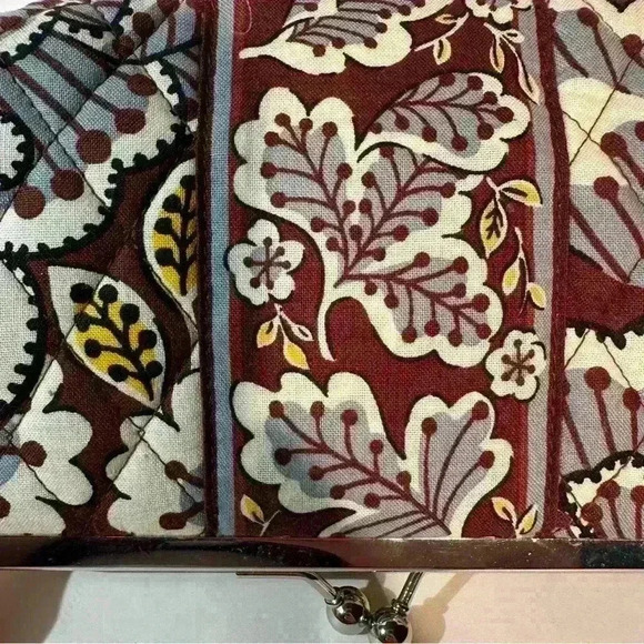 Vera Bradley State Blooms Cosmetic Makeup Bag Case Retired Kisslock - Picture 5 of 11